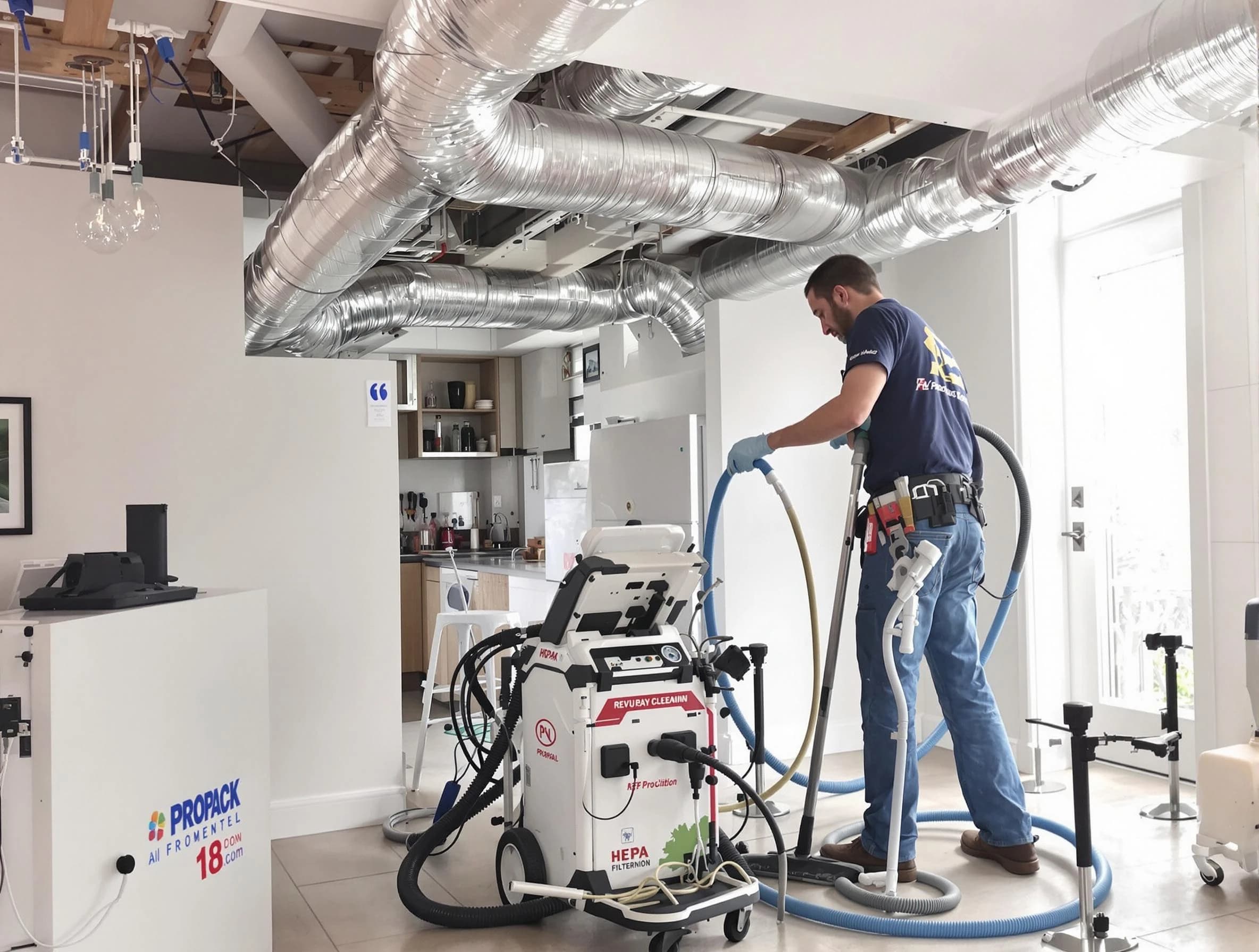 Mission Viejo Air Duct Cleaning technician performing advanced pure duct cleaning with specialized equipment in Mission Viejo